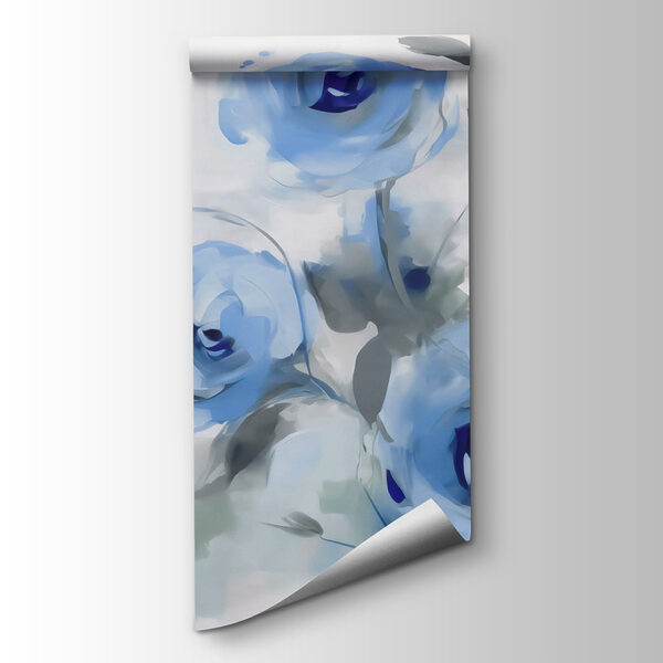 Painting of blue flowers Painting of blue flowers