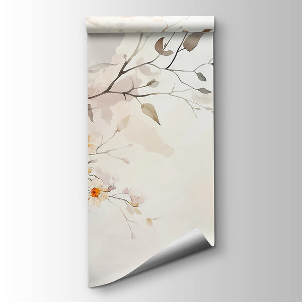 Painting of flowers on a white background Painting of flowers on a white background