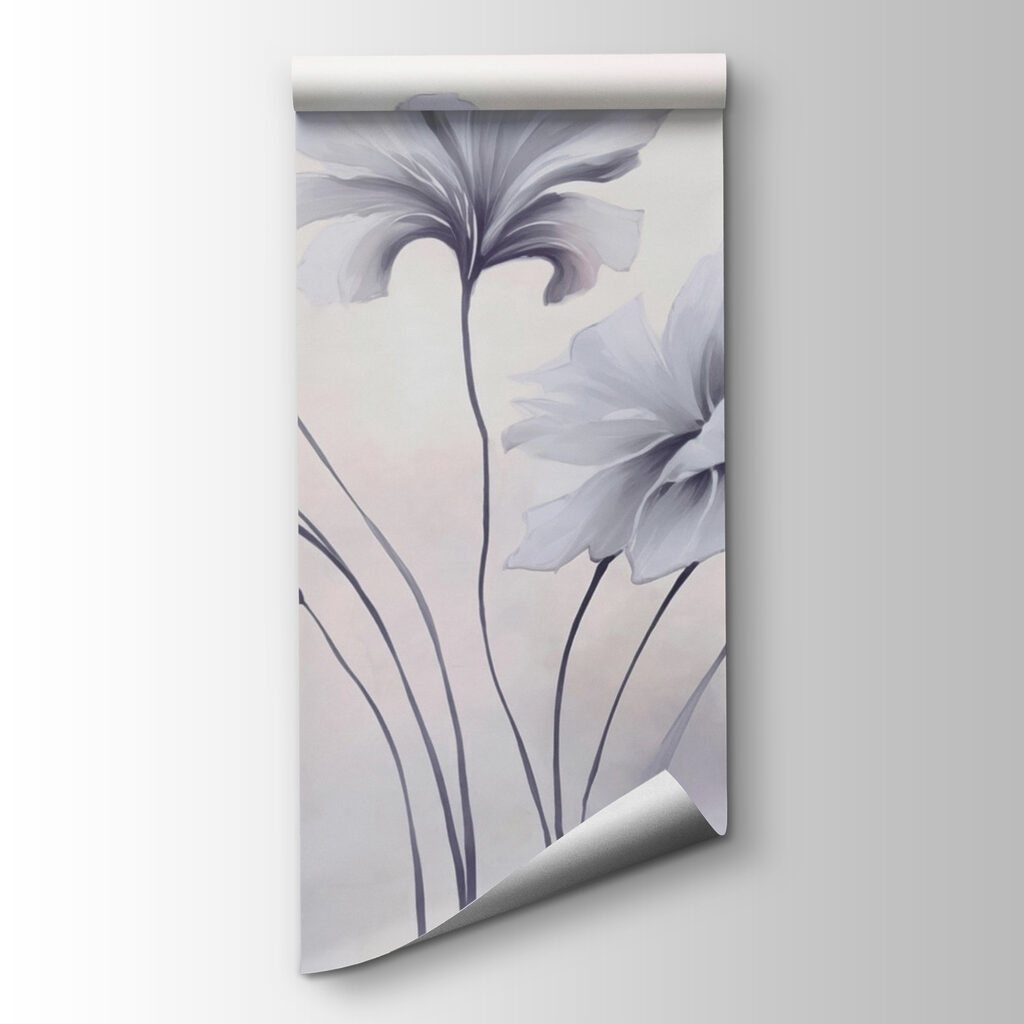 Painting of flowers on a white background Painting of flowers on a white background