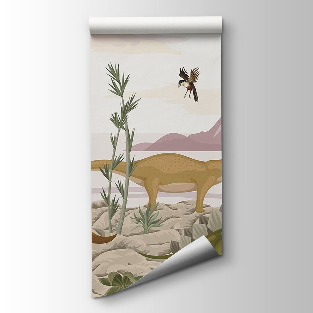 Group of dinosaurs in a desert Group of dinosaurs in a desert