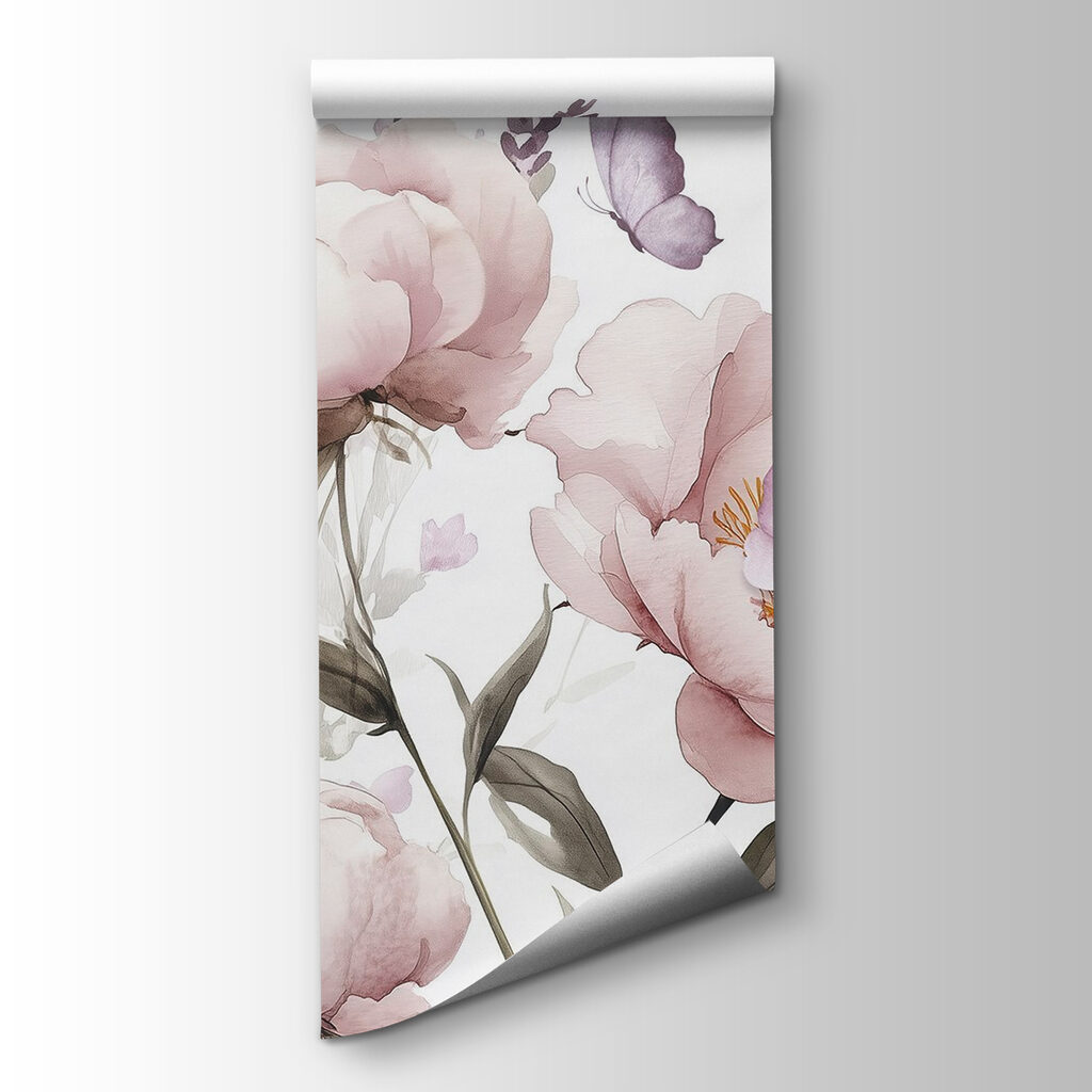 Painting of flowers and butterflies Painting of flowers and butterflies