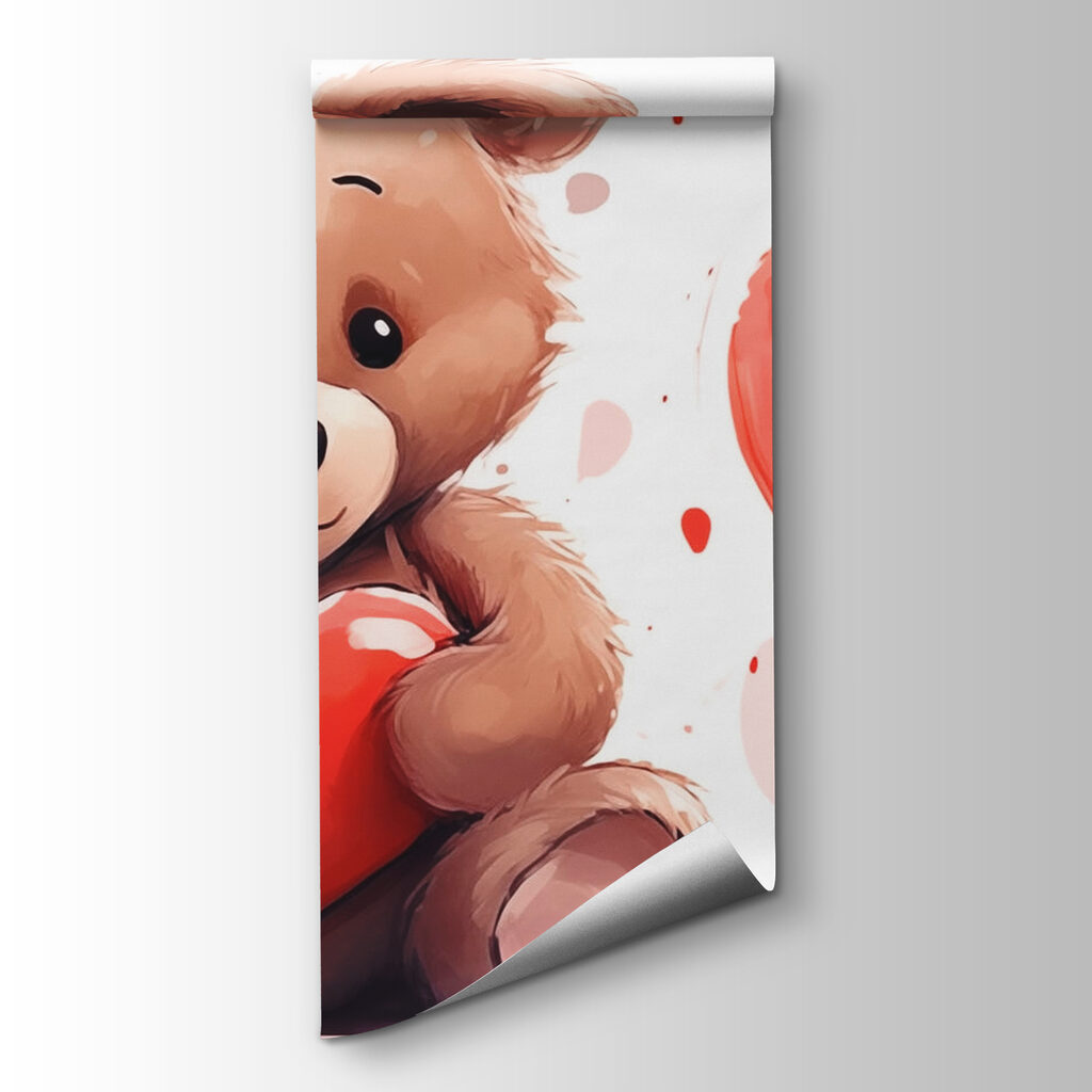 Teddy bear holding a heart