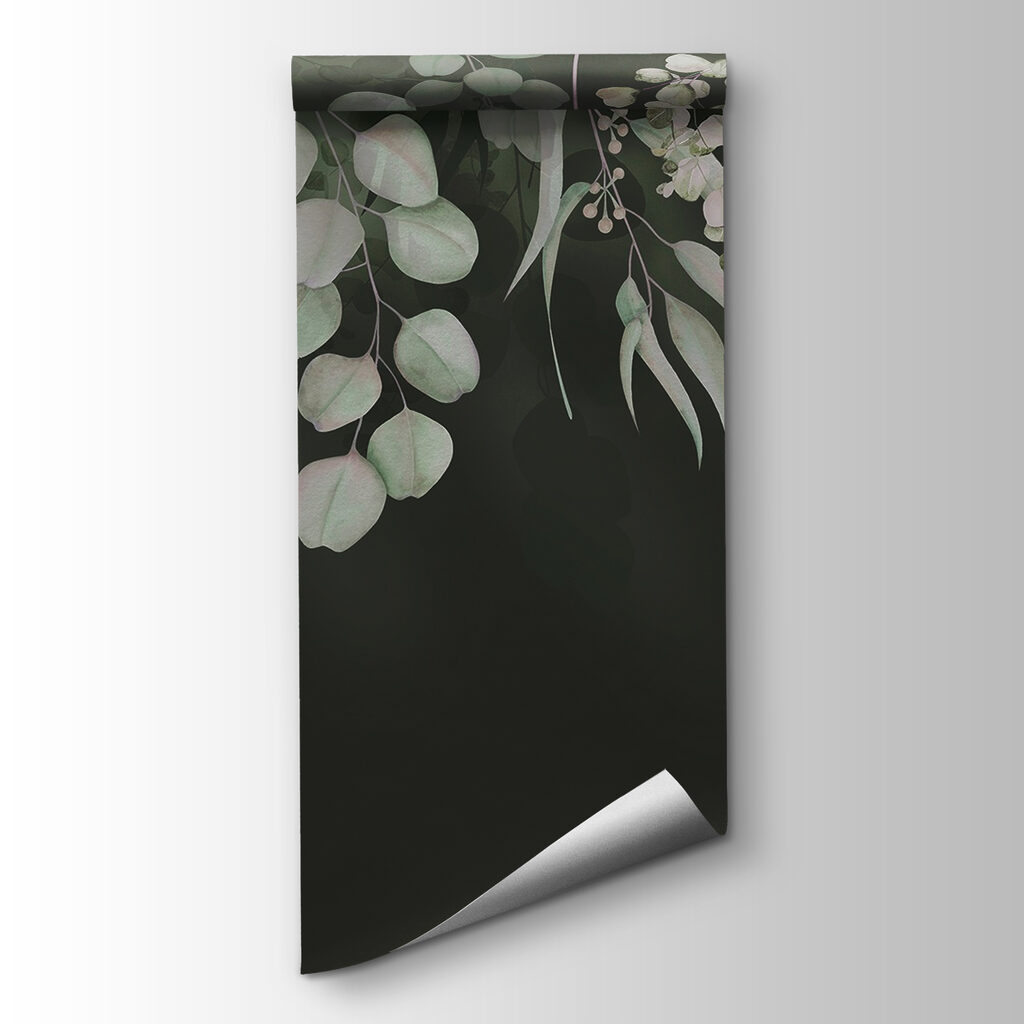 Delicate leaves on a dark backdrop