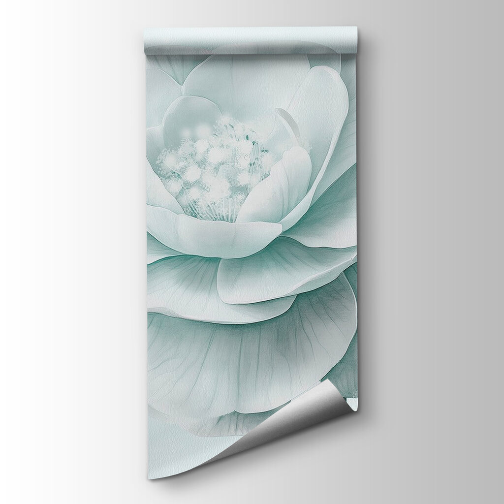 White flower with green leaves