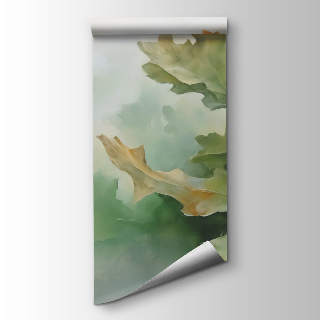 Painting of leaves on a branch Painting of leaves on a branch