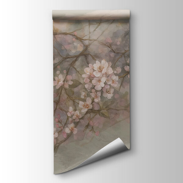 Painting of flowers on a branch Painting of flowers on a branch