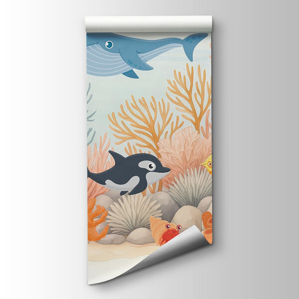 Sea life with corals and fish Sea life with corals and fish