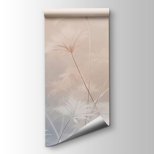 White flowers in a foggy environment White flowers in a foggy environment