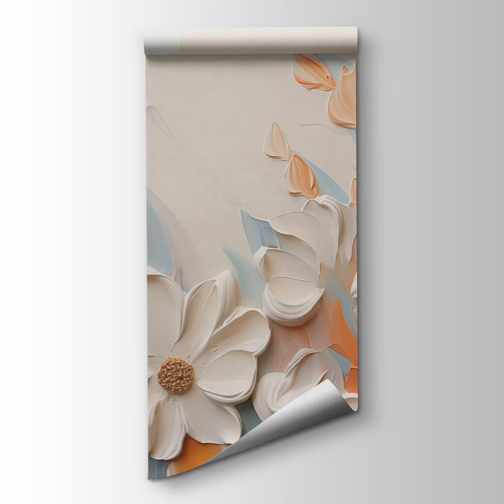 Painting of flowers on a wall