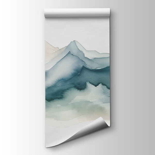 A watercolor of mountains