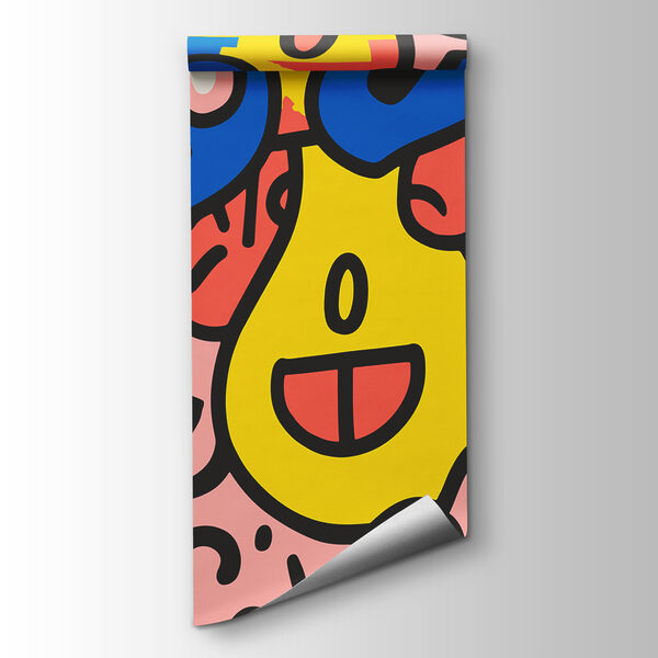 Colorful pattern with different shapes and colors