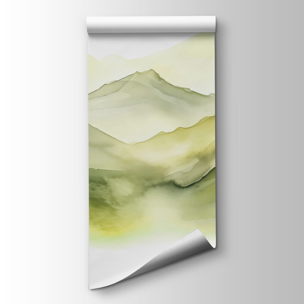 Painting of a mountain range