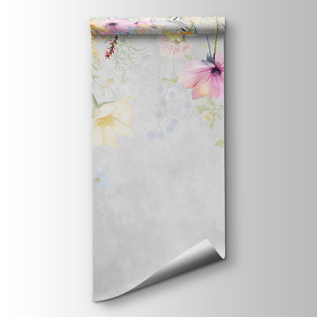 Painting of flowers and butterflies