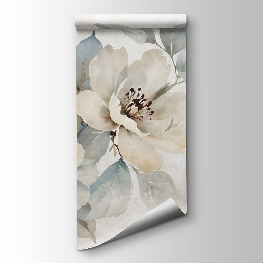 Painting of flowers and leaves