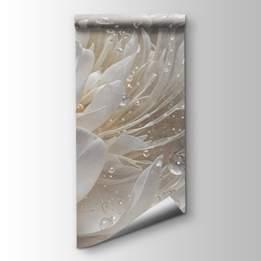 Delicate petals with sparkling droplets Delicate petals with sparkling droplets