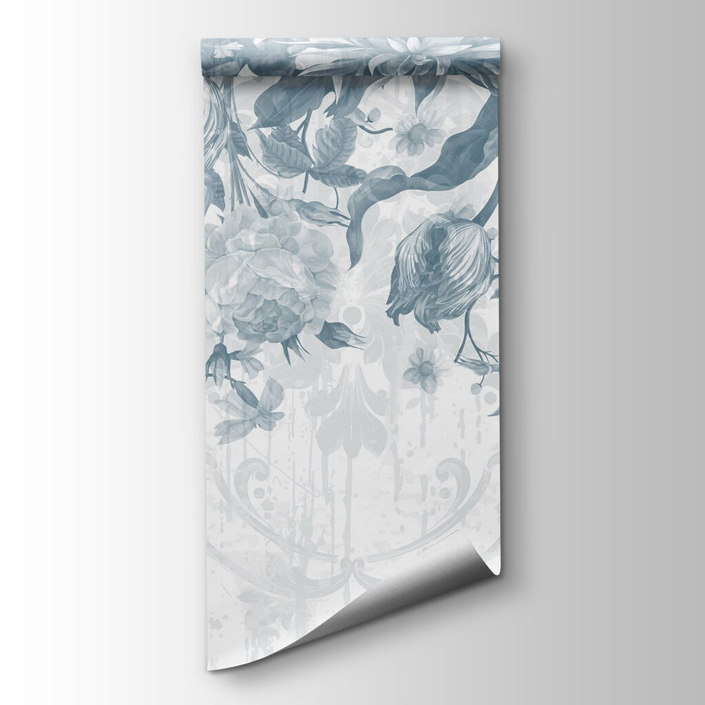 Delicate floral pattern in cool tones Delicate floral pattern in cool tones