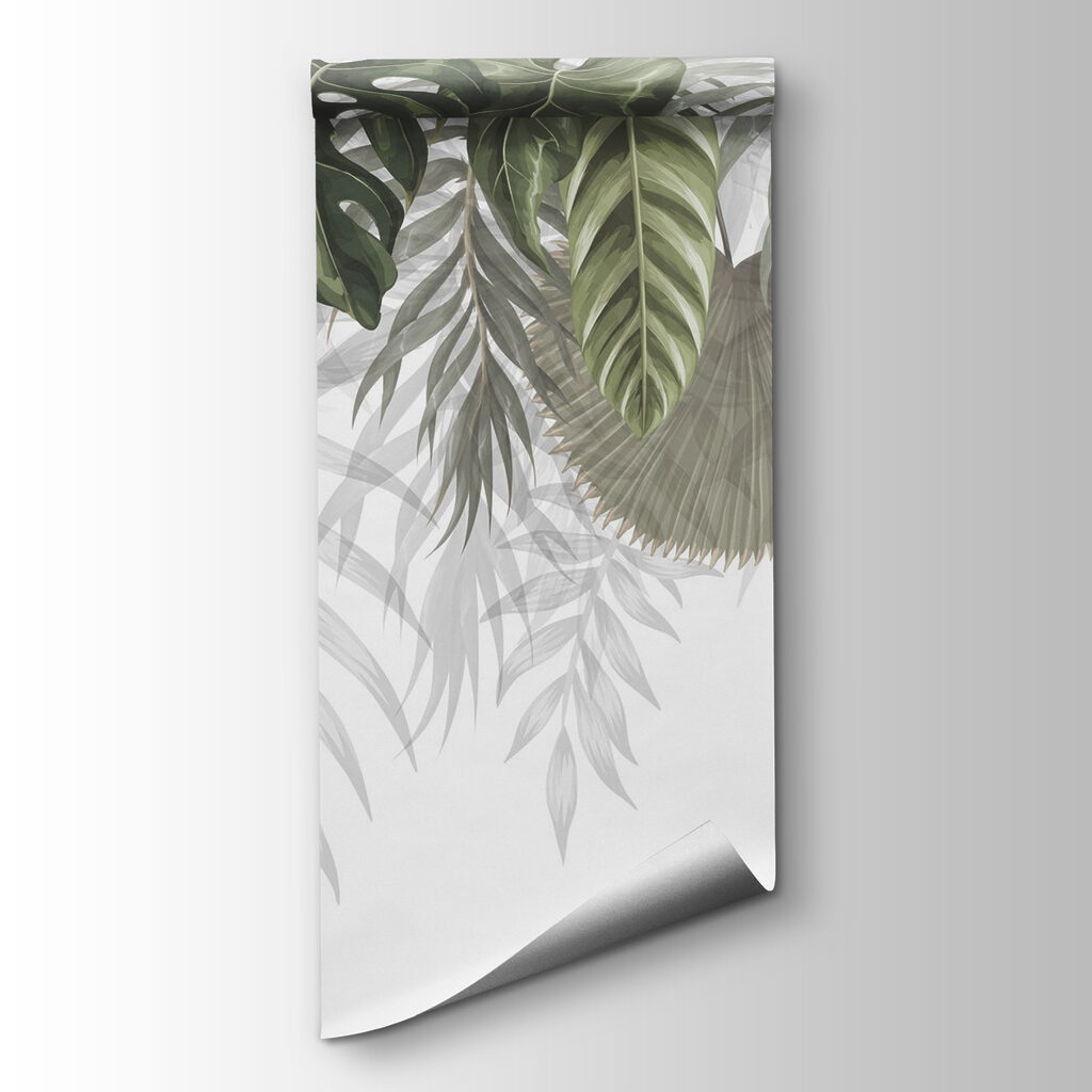 Row of green leaves