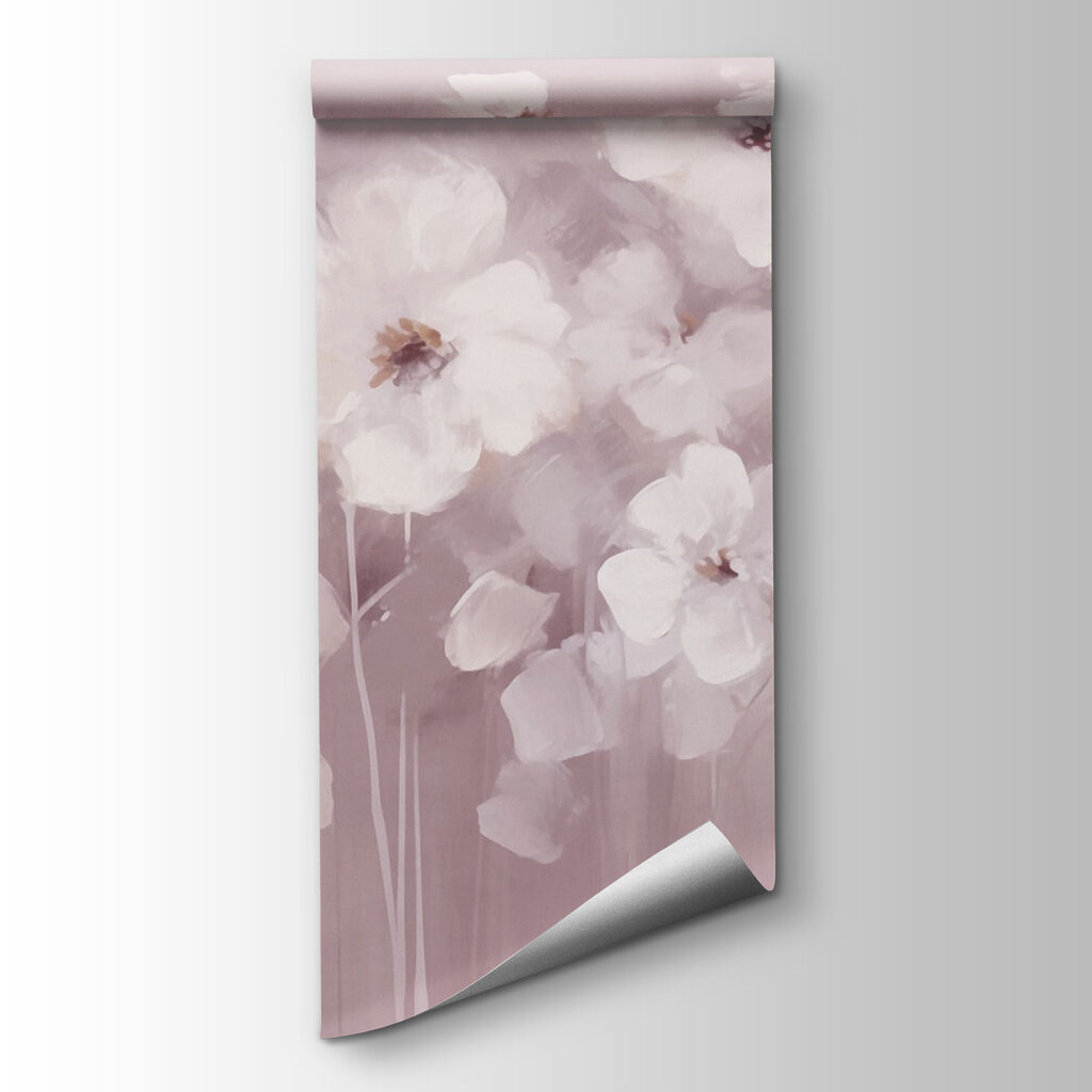 Painting of white flowers Painting of white flowers