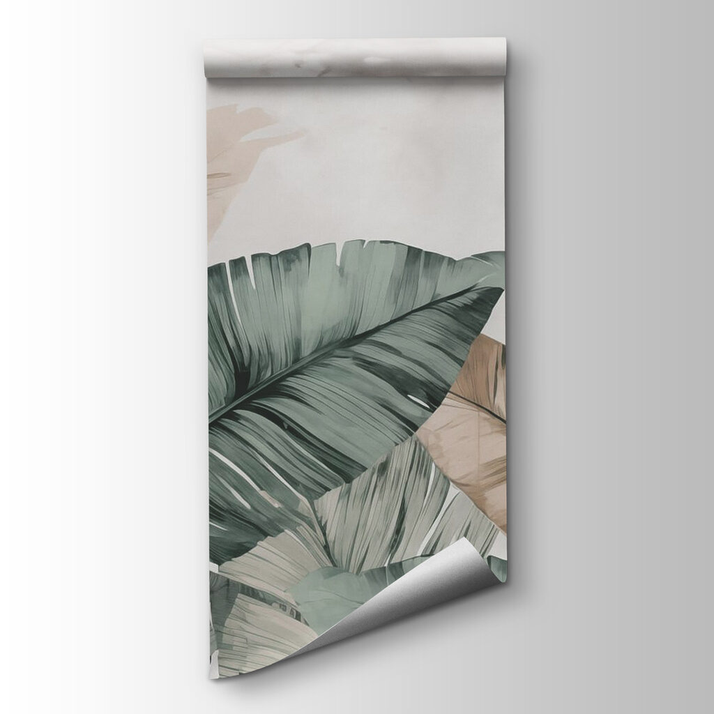 Serene leaves in soft pastel tones Serene leaves in soft pastel tones