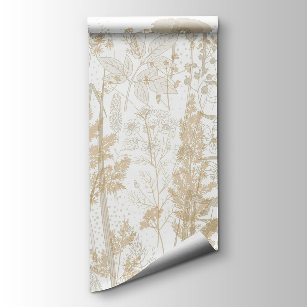 Delicate floral patterns in earthy tones Delicate floral patterns in earthy tones