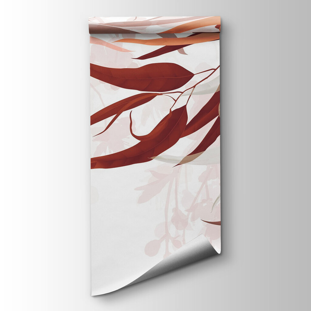 Delicate leaves and blossoms intertwine Delicate leaves and blossoms intertwine