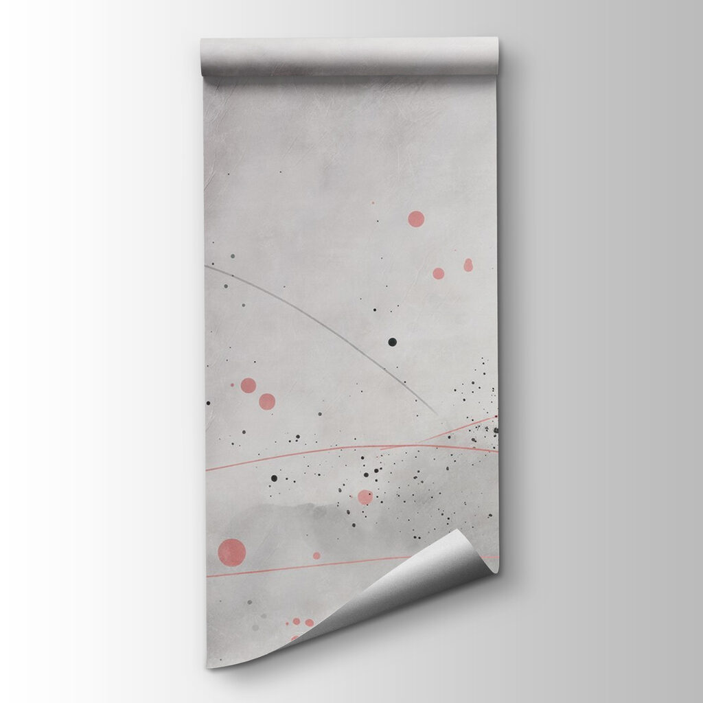 Grey and pink circles and lines