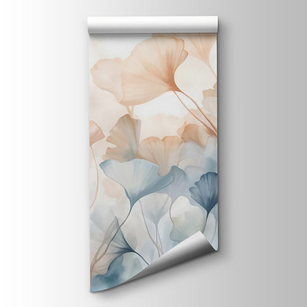 Painting of flowers with leaves Painting of flowers with leaves