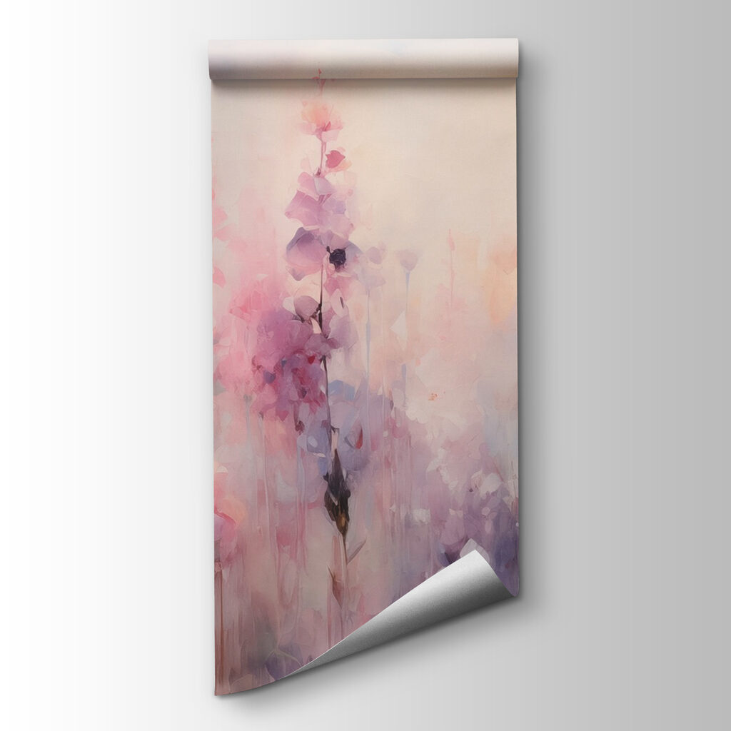 Painting of flowers in a field