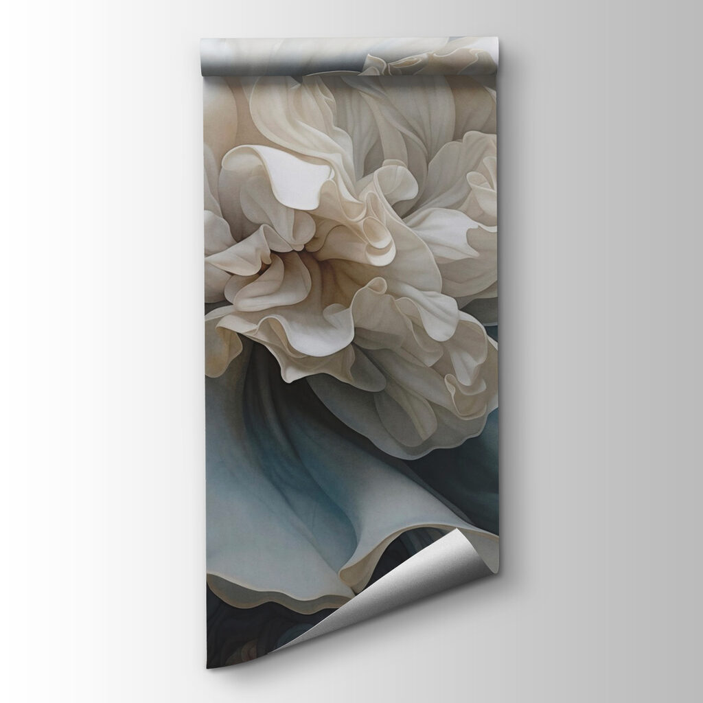 White flower with ruffles White flower with ruffles