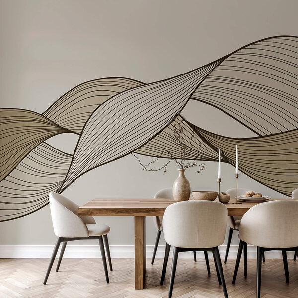 Linhas onduladas marrons e pretas Linhas onduladas marrons e pretas