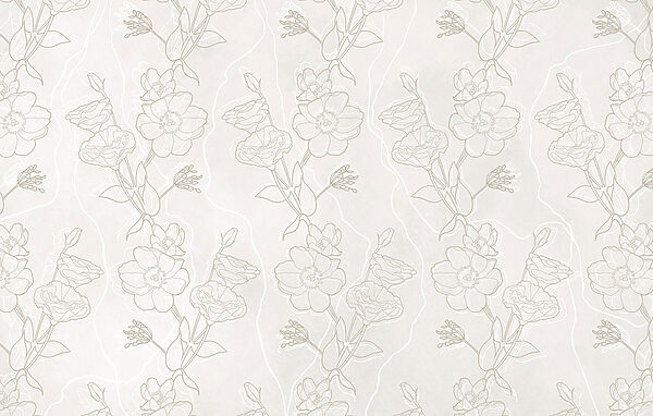 White and brown floral pattern
