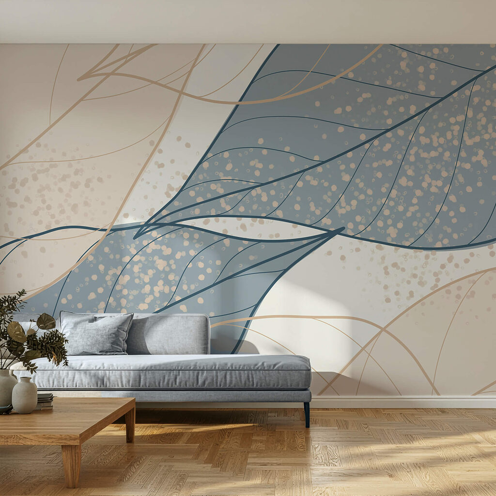 Tons suaves de padrões de folhas entrelaçam-se