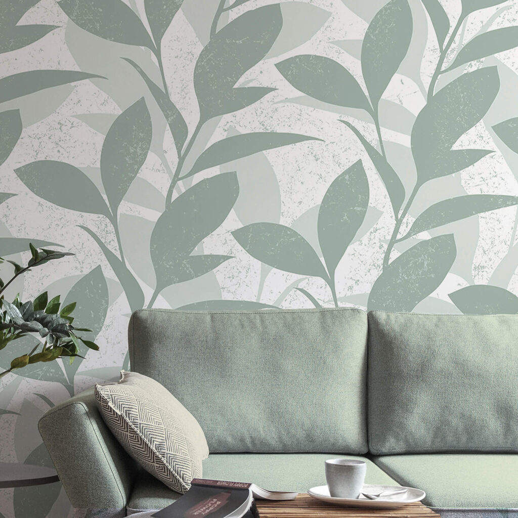 Padrão de folhas sobre fundo branco Padrão de folhas sobre fundo branco