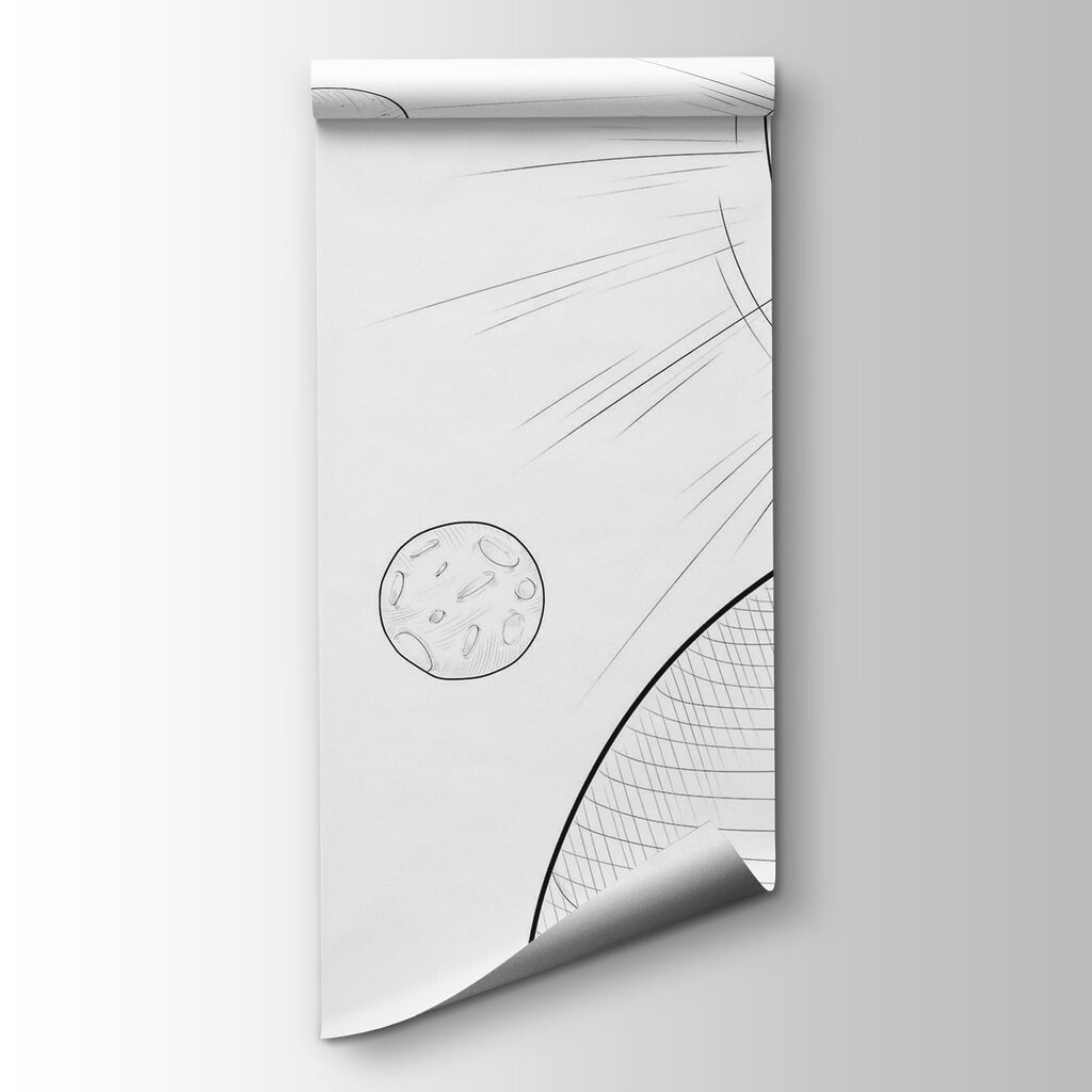 Drawing of planets and sun