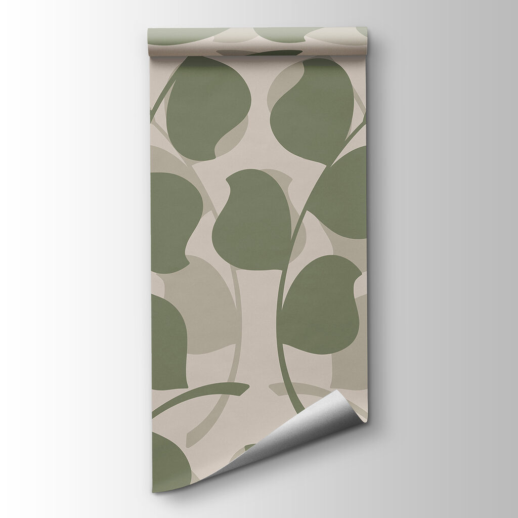 Pattern of leaves on a beige background Pattern of leaves on a beige background