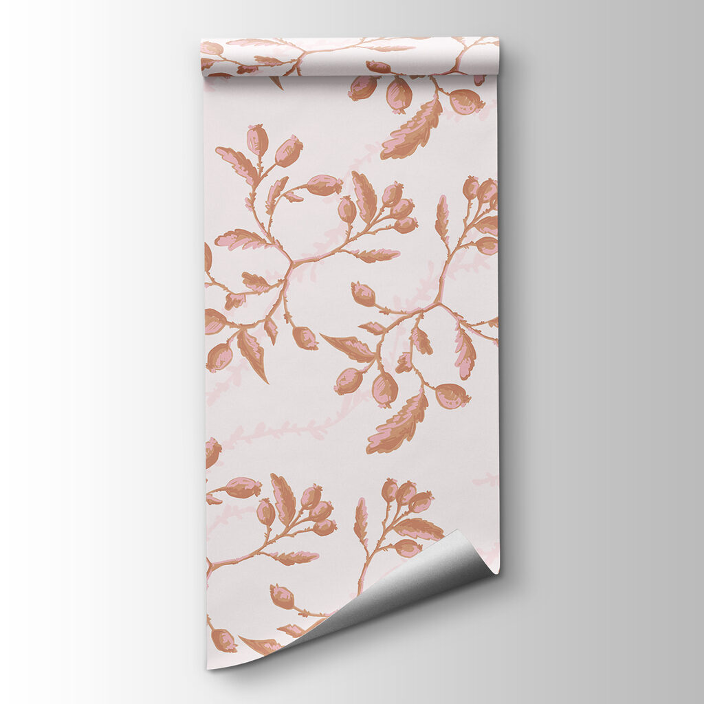 Pattern of leaves and berries