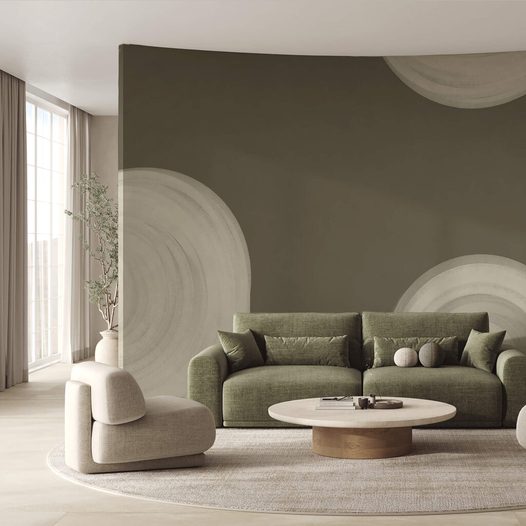 Objeto branco espiralado sobre fundo marrom