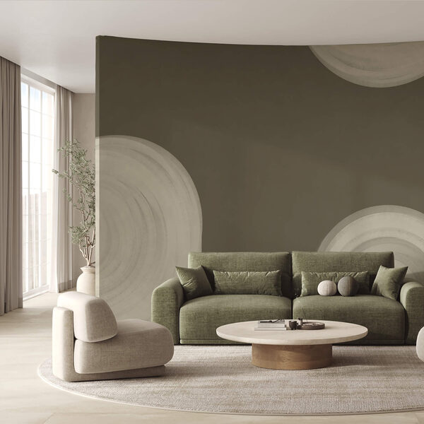 Papel de parede Papel de parede Objeto branco espiralado sobre fundo marrom (REF: t00442)