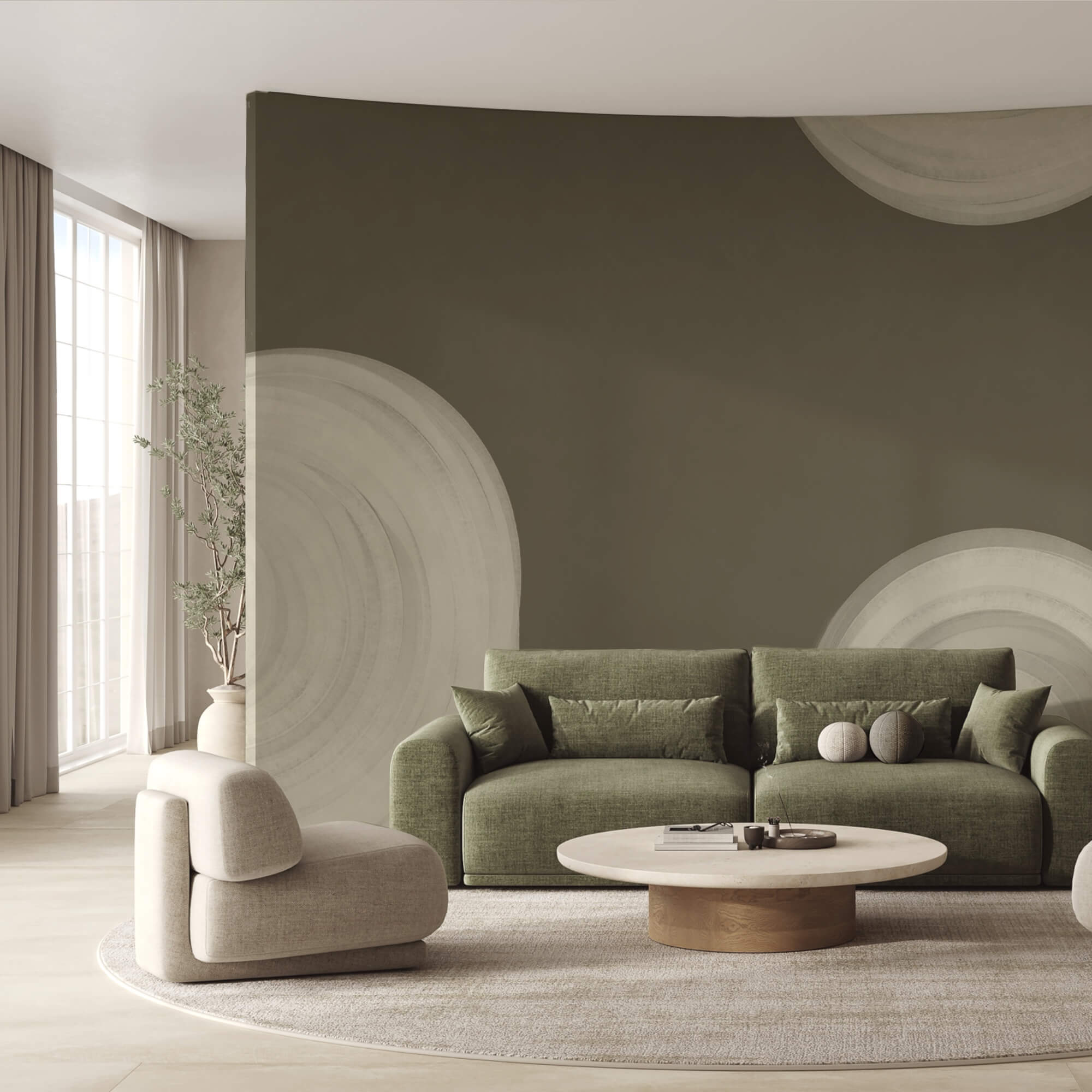 Objeto branco espiralado sobre fundo marrom