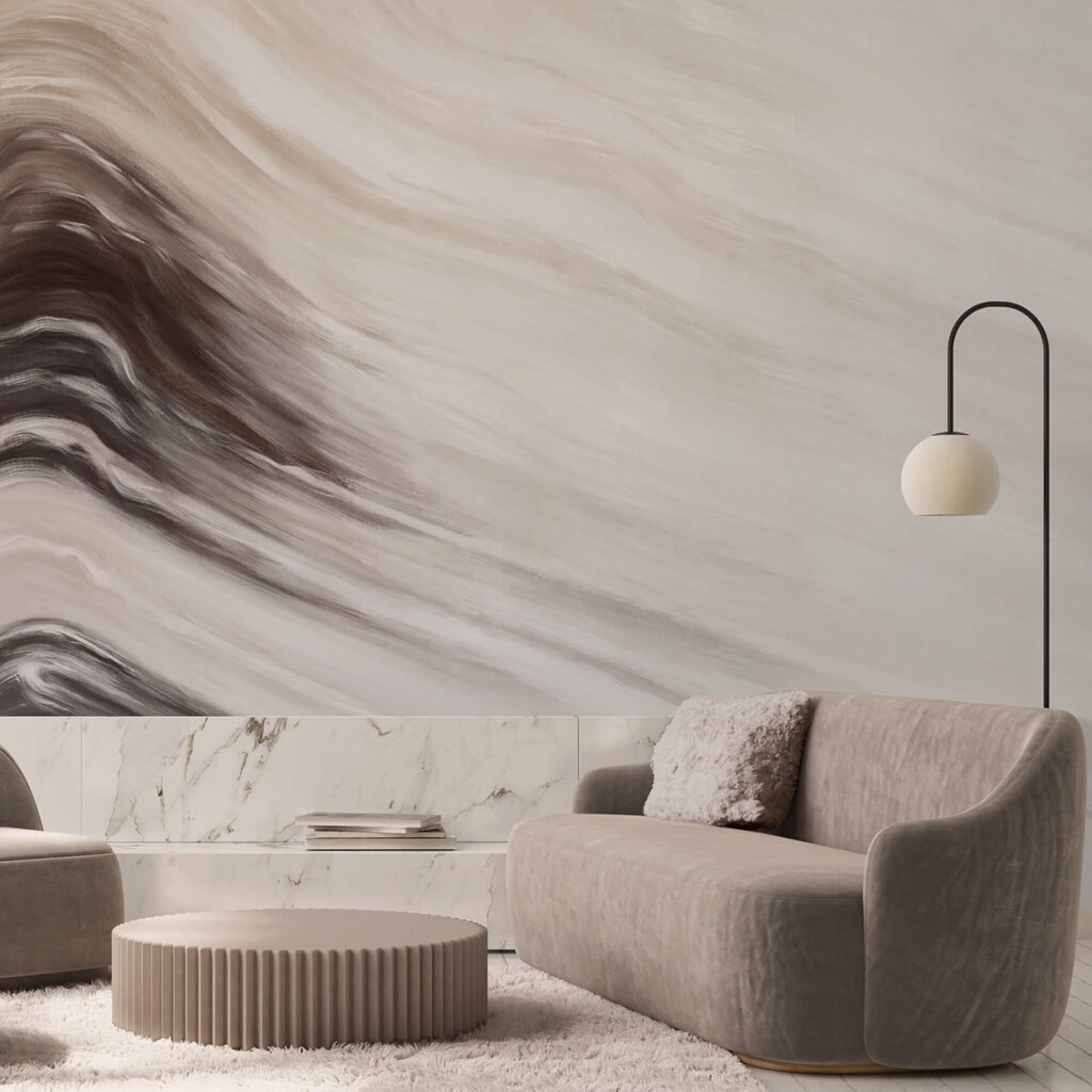 Ondas abstratas em tons suaves Ondas abstratas em tons suaves