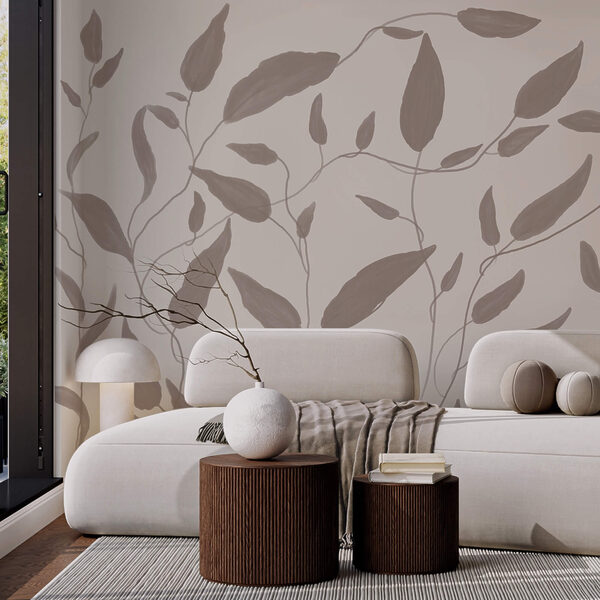 Desenho de folhas sobre fundo branco