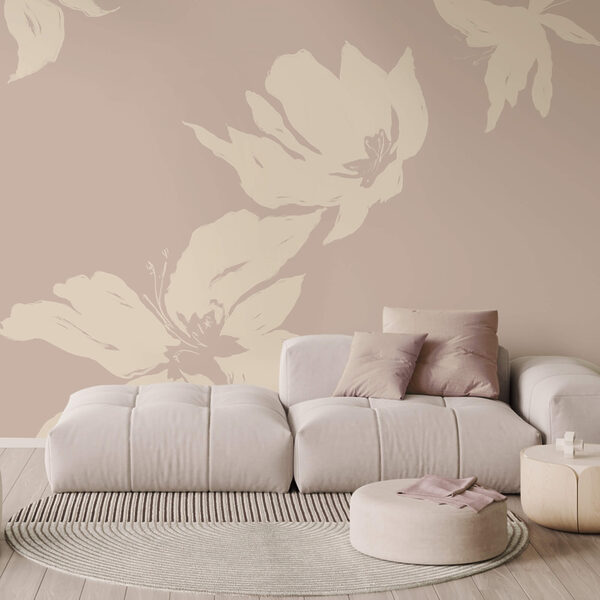 Flores suaves sobre um fundo delicado