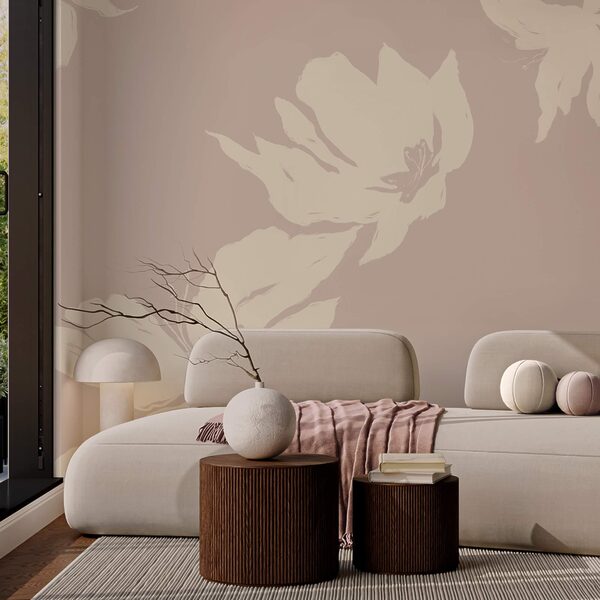 Flores suaves sobre um fundo delicado