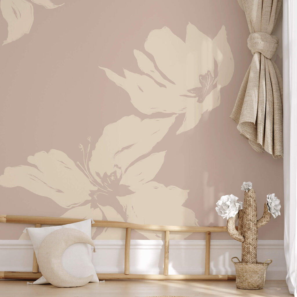 Flores suaves sobre um fundo delicado