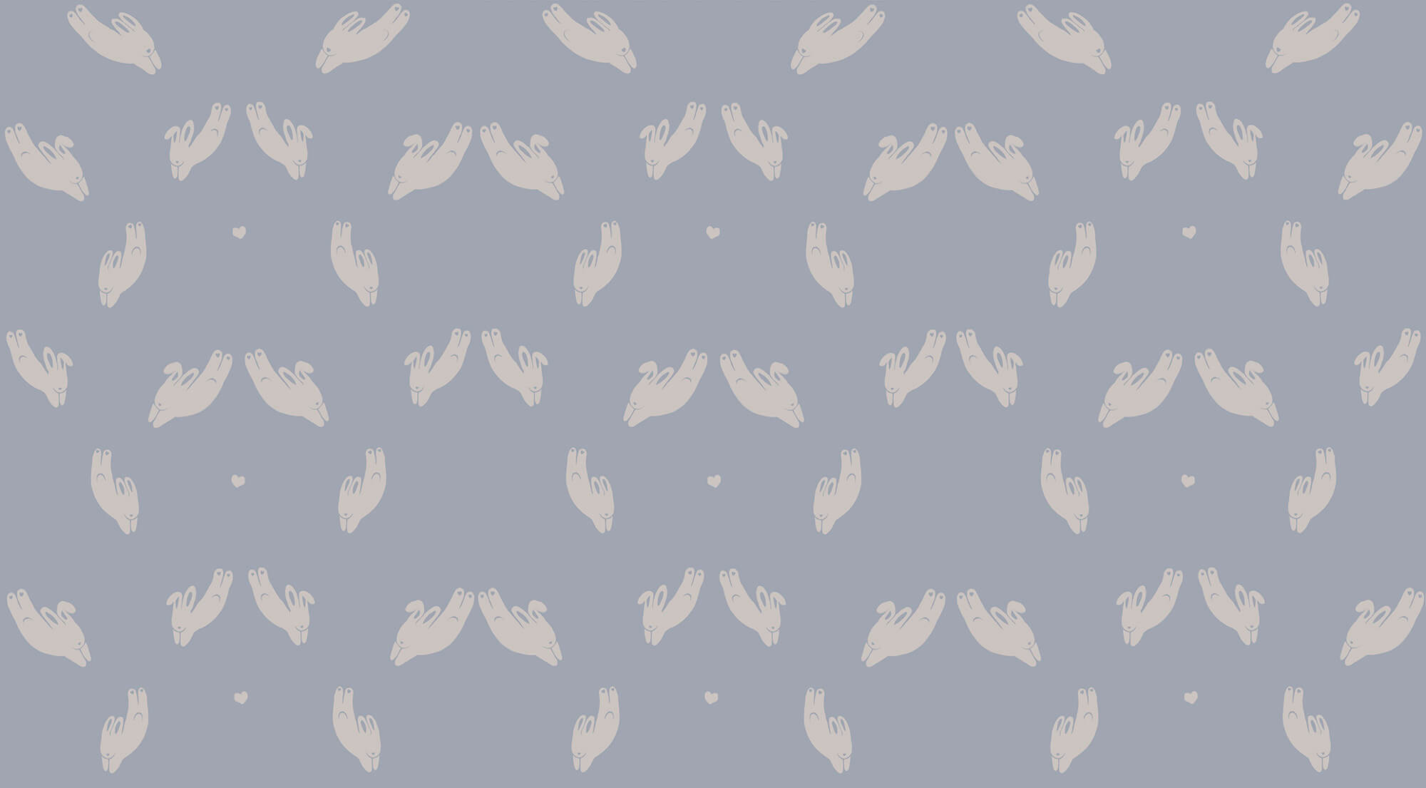 Pattern of hands on a blue background