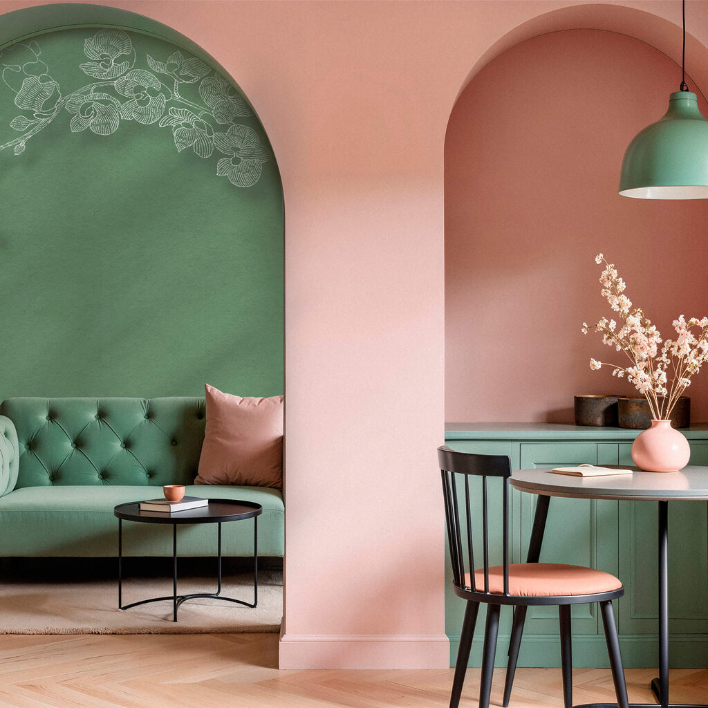 Orquídeas delicadas contra um fundo verde