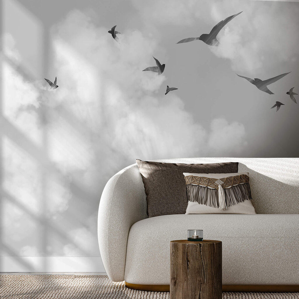 Pássaros voando pássaros no céu