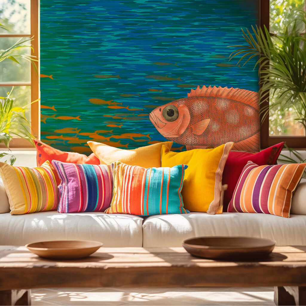 Peixes nadando na água