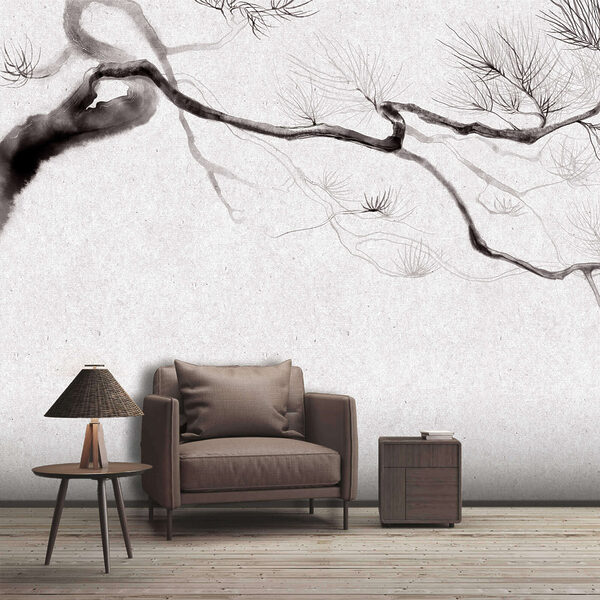 Galho de árvore com ramos