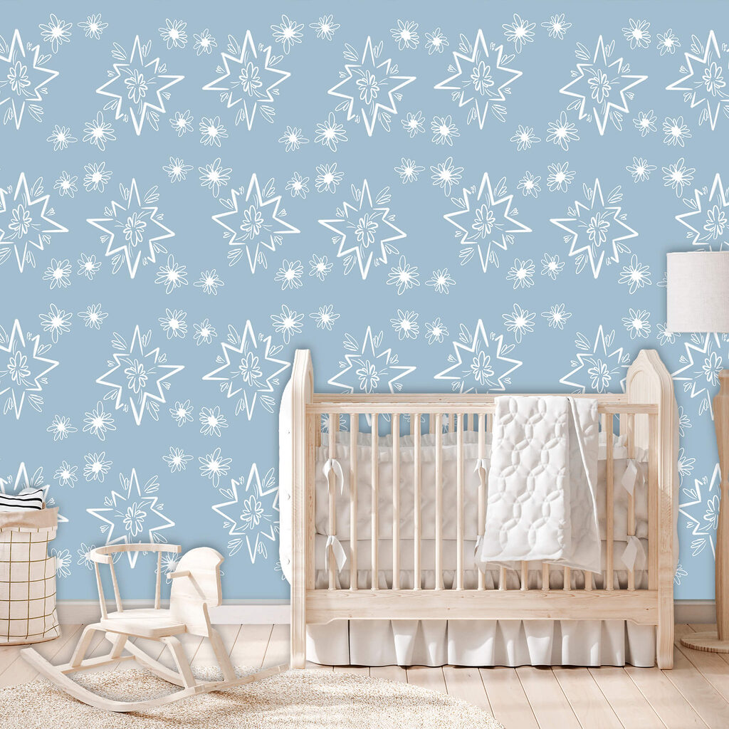 Fundo azul com estrelas brancas